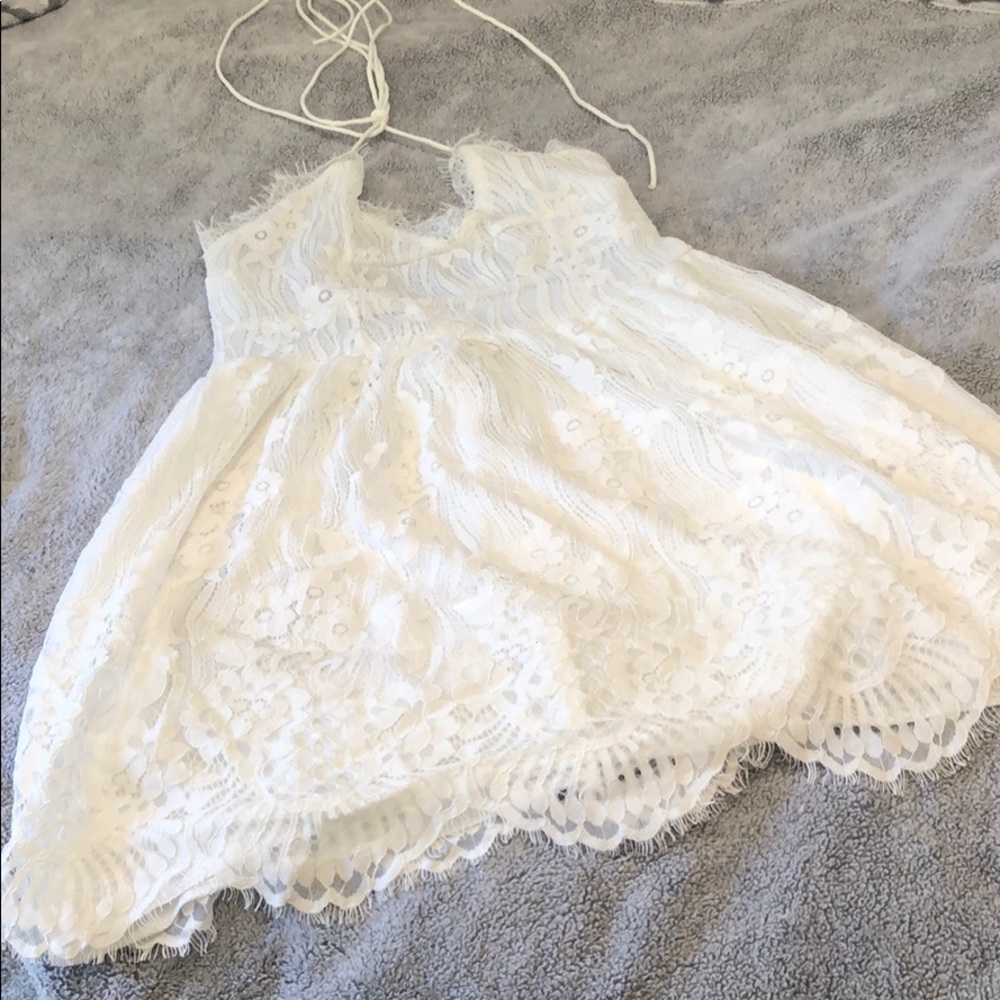 White knit cocktail dress